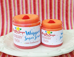 Raspberry Peach Whipped Sugar Scrub