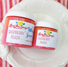 Raspberry Peach Whipped Sugar Scrub