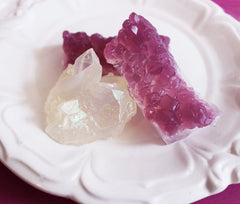 Amethyst Crystal Quartz Lavender Soap Set