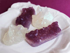 Amethyst Crystal Quartz Lavender Soap Set