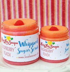 Raspberry Peach Whipped Sugar Scrub