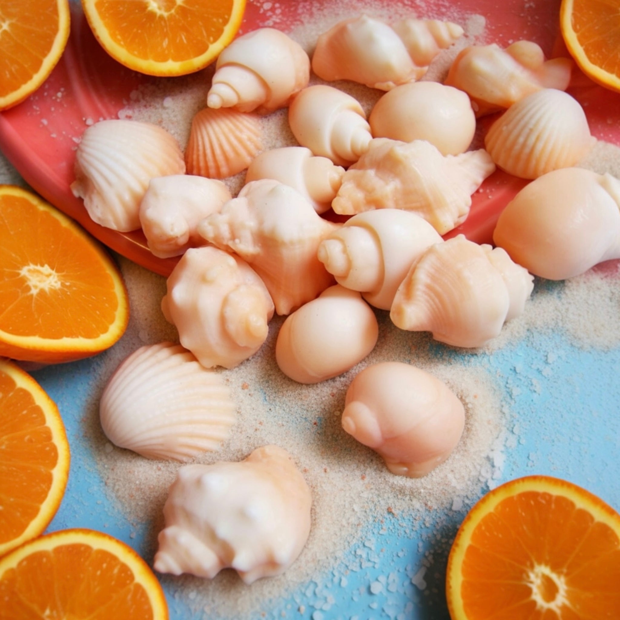Orange Sea Shell Soap Set
