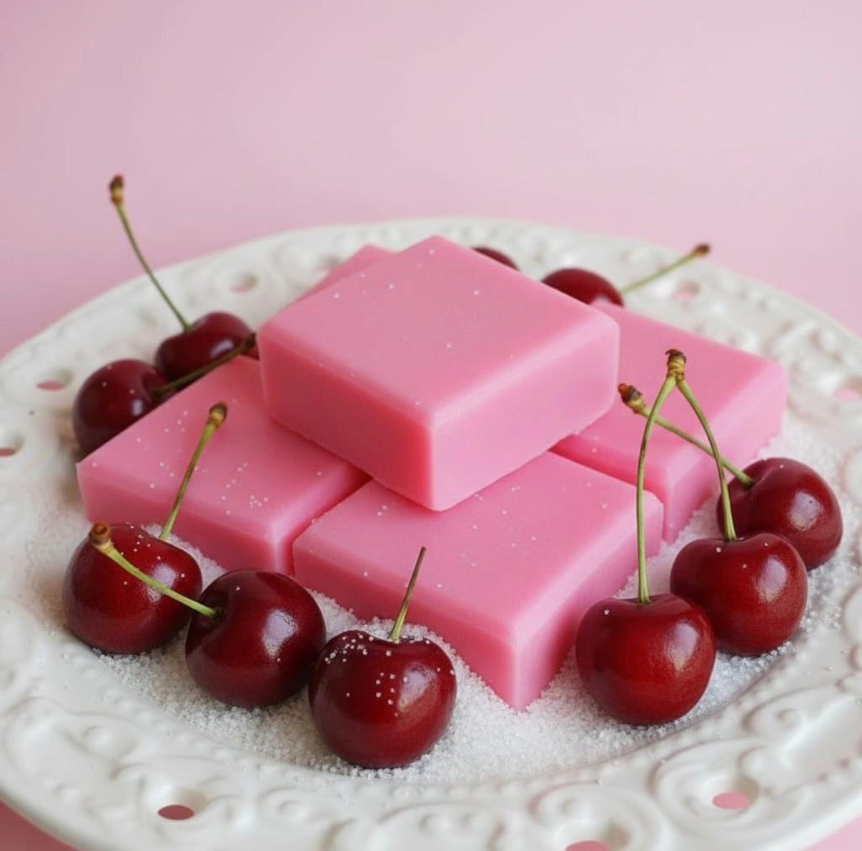 Cherry Solid Sugar Scrub Soap Bar