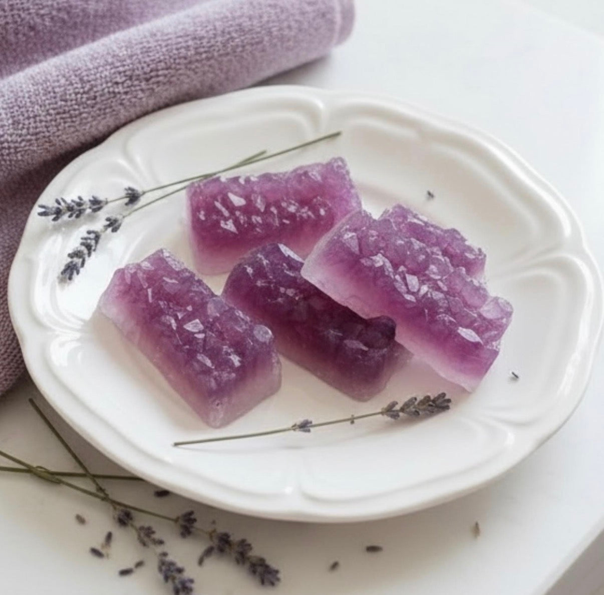 Amethyst Crystal Stone Soap Set