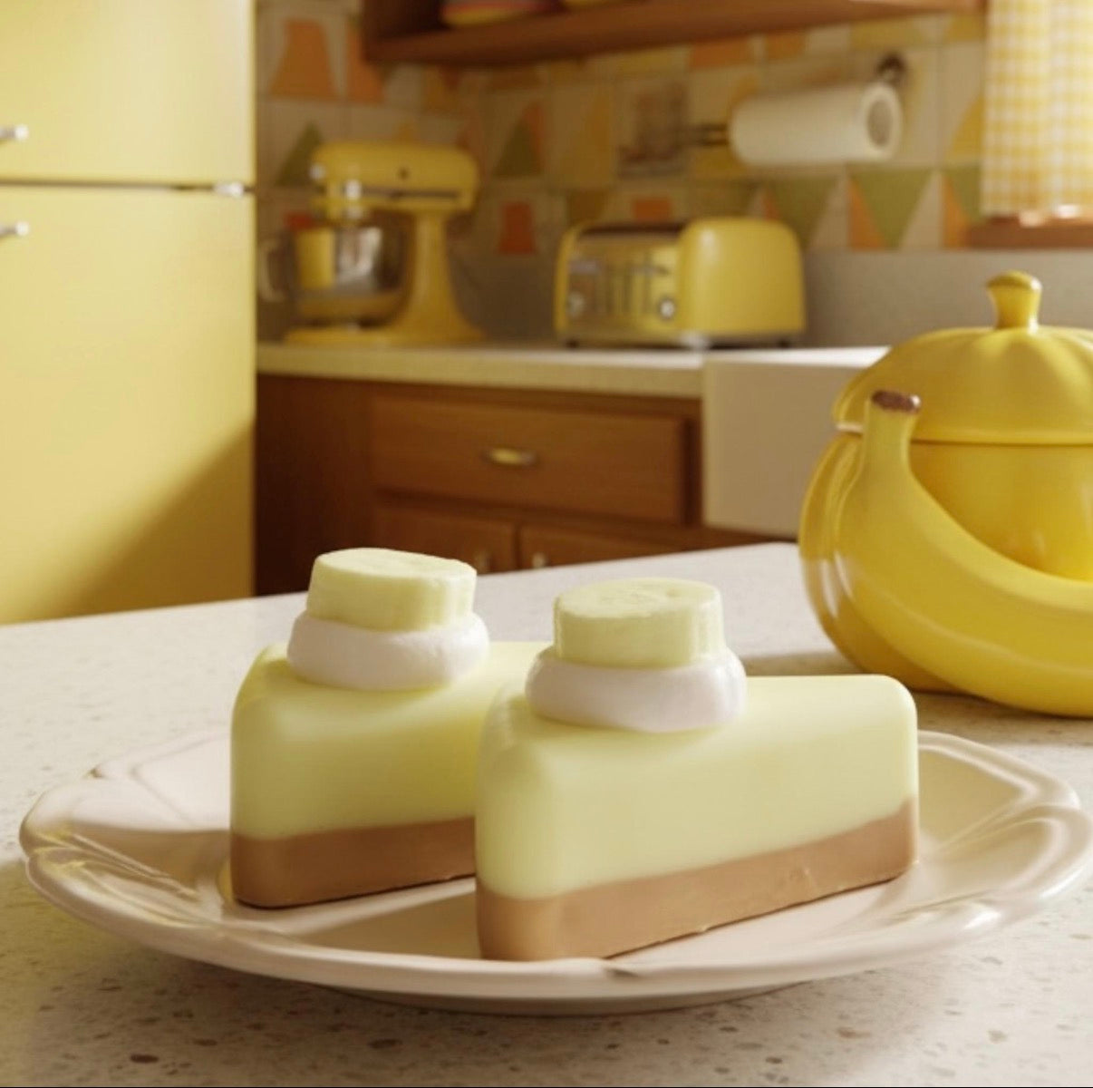 Banana Pie Soap Slice