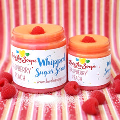 Raspberry Peach Whipped Sugar Scrub