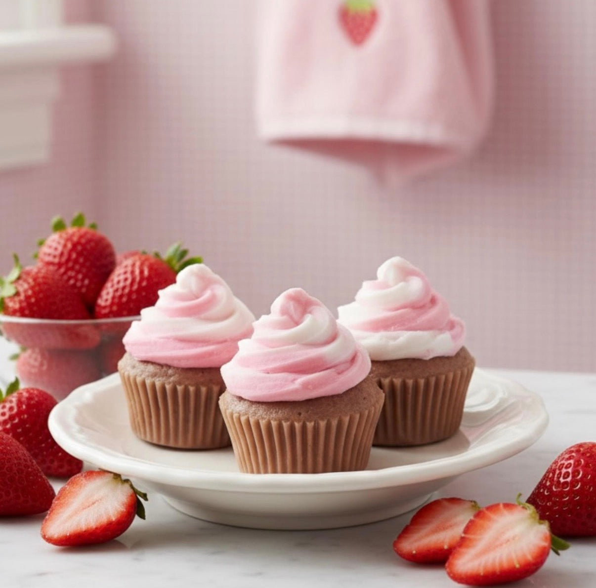 Strawberry Swirl Cupcake Soap