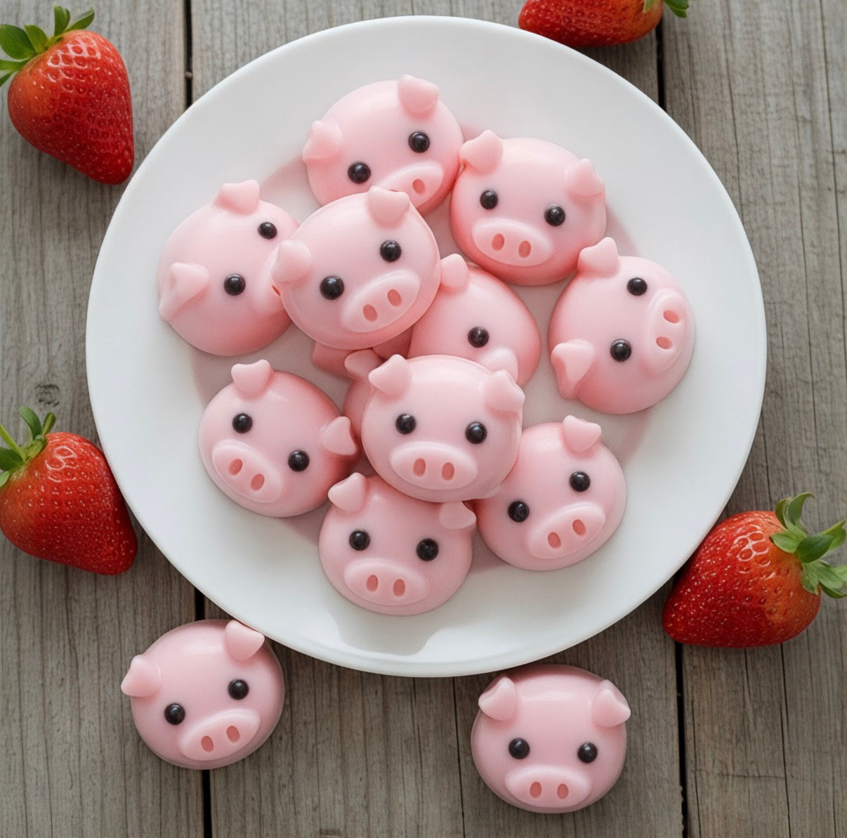 Strawberry Pig Soap Set