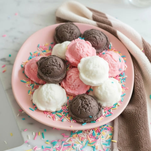 Neapolitan Mini Ice Cream Scoop Soap Set