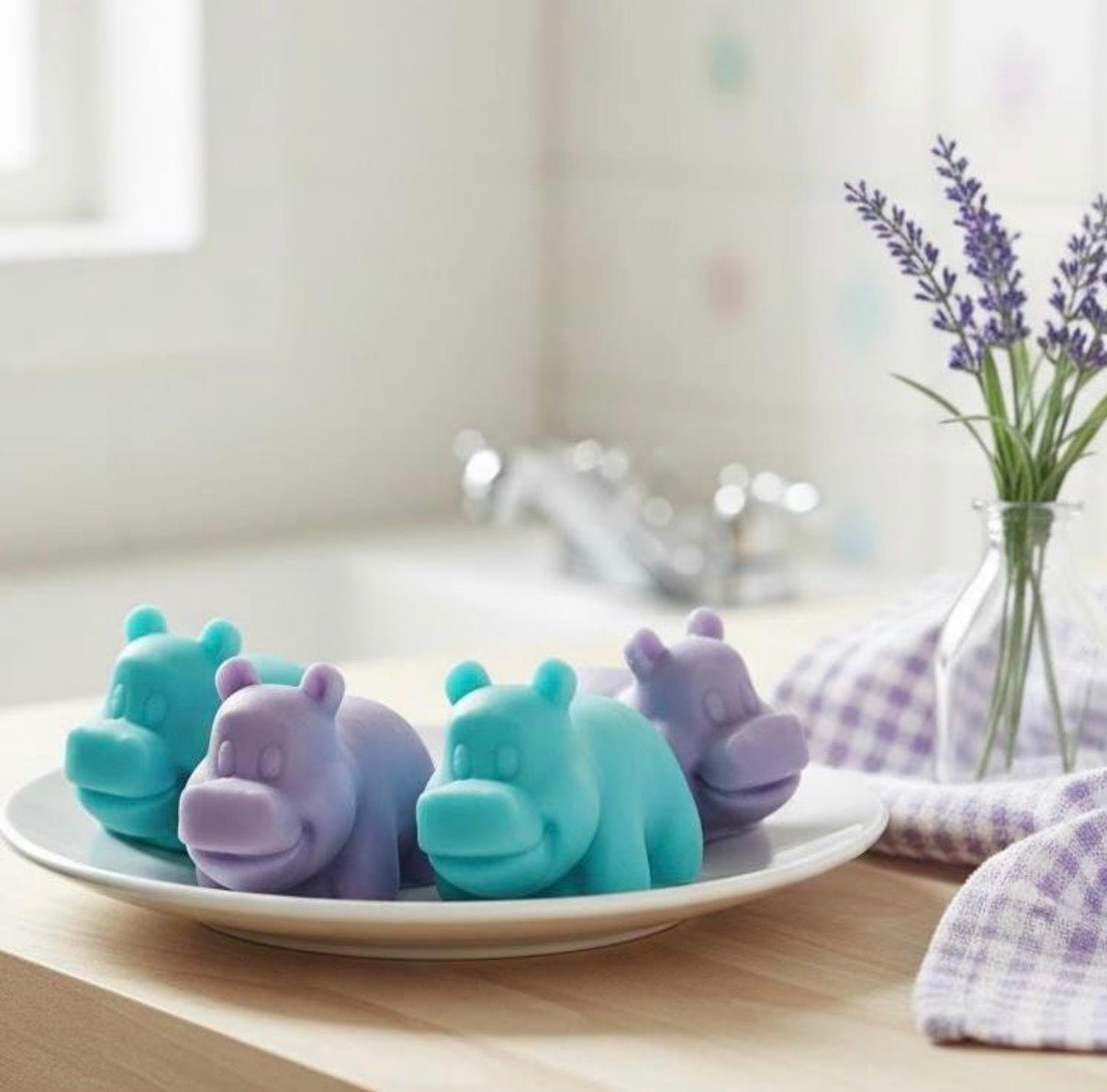 Lavender Hippo Soap Set