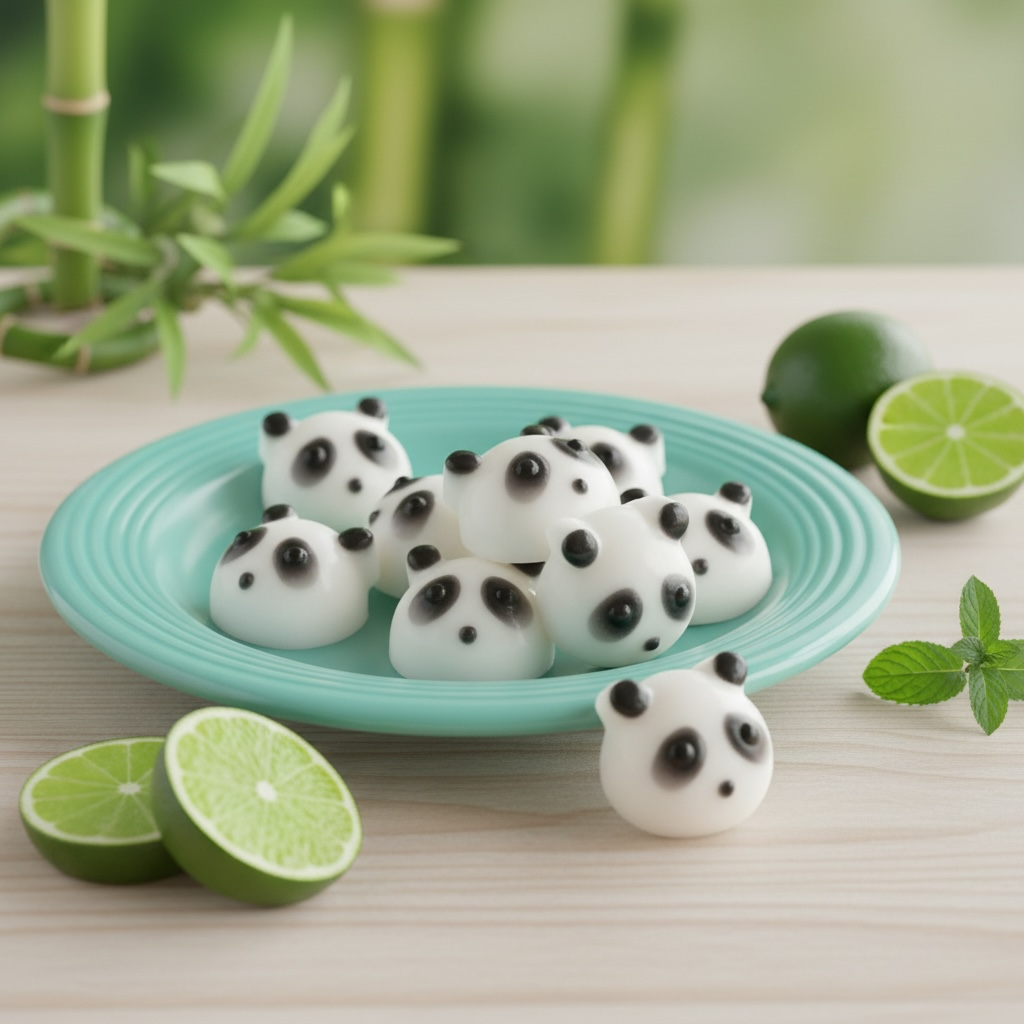 Lime Panda Bear Soap Set