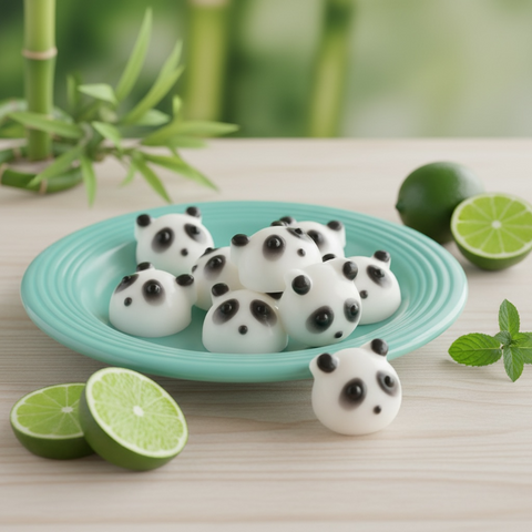 Lime Panda Bear Soap Set