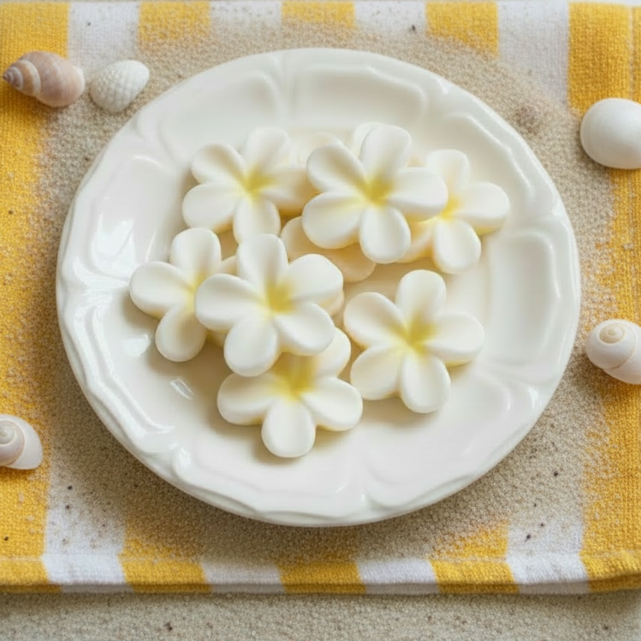 Beautiful Frangipani Flower Soap Set