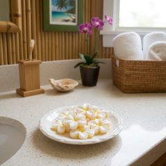 Beautiful Frangipani Flower Soap Set