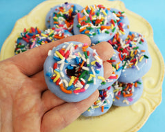 Mini Blue Sprinkle Doughnut Soap Set