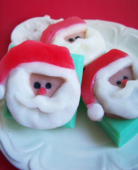 Candy Cane Santa Soap Bar