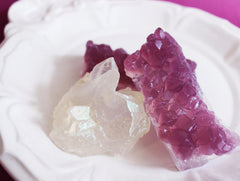 Amethyst Crystal Quartz Lavender Soap Set